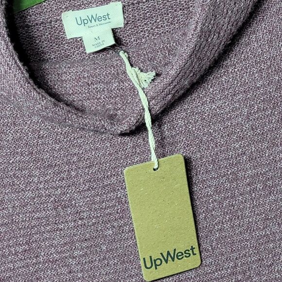 NEW M UPWEST SWEATER DRESS PURPLE TURTLENECK COWL TUNIC MEDIUM NWT - Picture 3 of 8